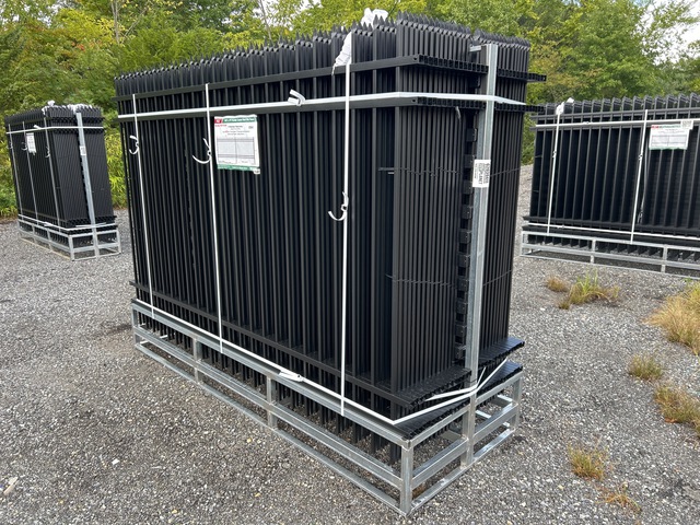 (30) Pieces of Galvanized Steel Garden/Public Space Fence w/(31) Post Connectors