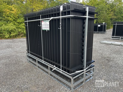 (30) Pieces of Galvanized Steel Garden/Public Space Fence w/(31) Post Connectors