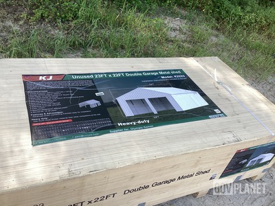 KJ K2223 Double Garage Metal Shed - Unused