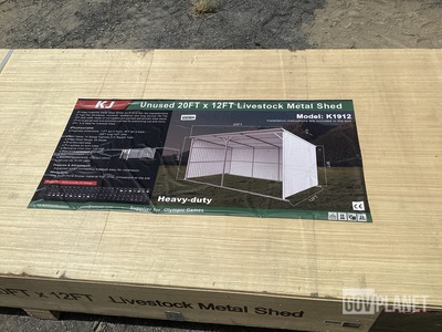 KJ K1912 Livestock Metal Shed - Unused