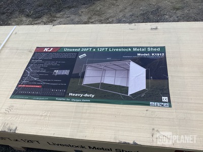 KJ K1912 Livestock Metal Shed - Unused