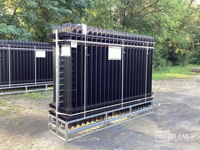(24) Pieces of KJ Powder Coated Steel Fence w/(25) Post Connectors - Unused