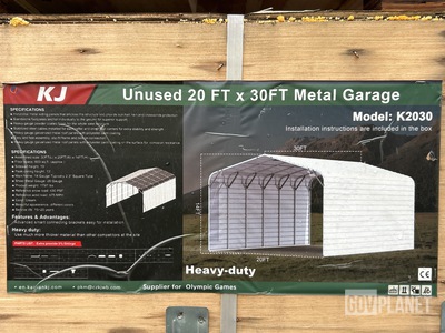 KJ K2030 Metal Garage - Unused