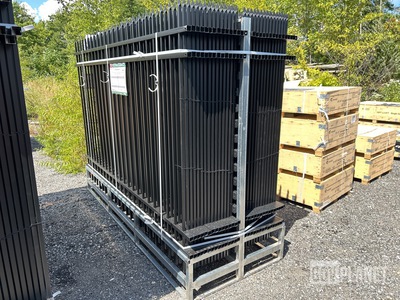 (30) Pieces of Galvanized Steel Garden/Public Space Fence w/(31) Post Connectors