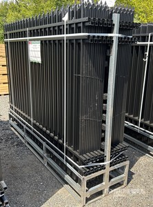 (24) Pieces of KJ Powder Coated Steel Fence w/(25) Post Connectors - Unused