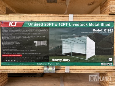KJ K1912 Livestock Metal Shed - Unused