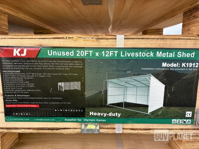 KJ K1912 Livestock Metal Shed - Unused
