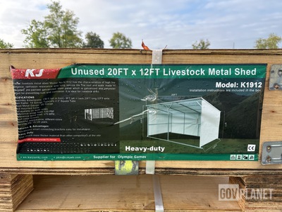 KJ K1912 Livestock Metal Shed - Unused