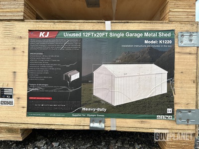 KJ K1220 Single Garage Metal Shed - Unused