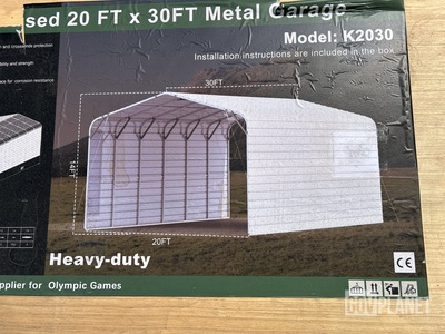 KJ K2030 Metal Garage - Unused