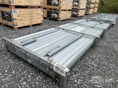 (100) Piece Lot of 10' Long Corrugated Steel Panels
