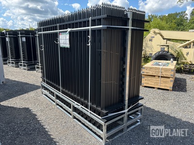 (30) Pieces of Galvanized Steel Garden/Public Space Fence w/(31) Post Connectors
