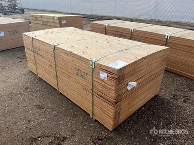 Quantity of (80) 3/8" 4x8 DFP/CSP No Stamp Plywood (Unused)