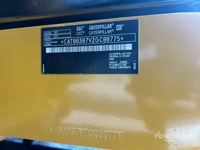 2020 Cat 307 を見 Mini Excavator