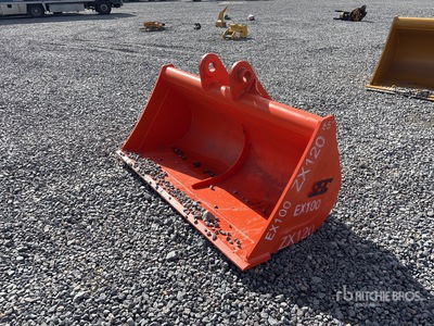 2025 SEC 1650 mm Cleanup 65" to fit Hitachi ZX120/135; Deere 120; Doosan DX140, ditching Bucket - Fits EX100-ZX120 (Unused)