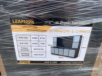 LEAP 2850 mm 35-Drawer Workbench (Unused)