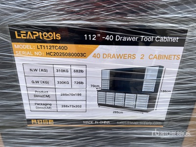 LEAP 2850 mm 40-Drawer Workbench (Unused)