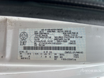 2012 Ford E-250 Cargo Van (Inoperable)