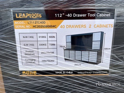 LEAP 2850 mm 40-Drawer Workbench (Unused)