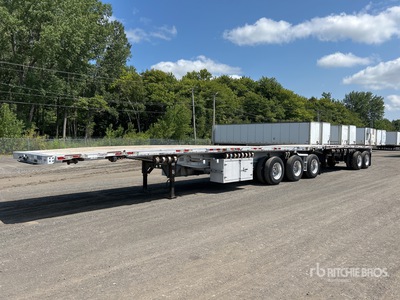 2014 Manac 32 ft Tri/A Lead Flatbed Trailer