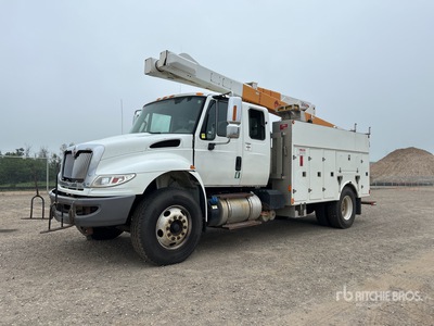 2017 Posi-Plus 200-42-A 42 ft on 2018 International 4400 4x2 Extended Cab Cable Placer Bucket Truck (Inoperable)