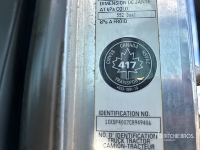 2012 Kenworth T800 8x6 Tri/A Sleeper Truck Tractor