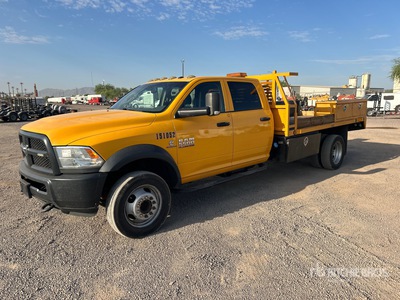 2016 Ram 5500 4x4 Crew Cab Flatbed Truck