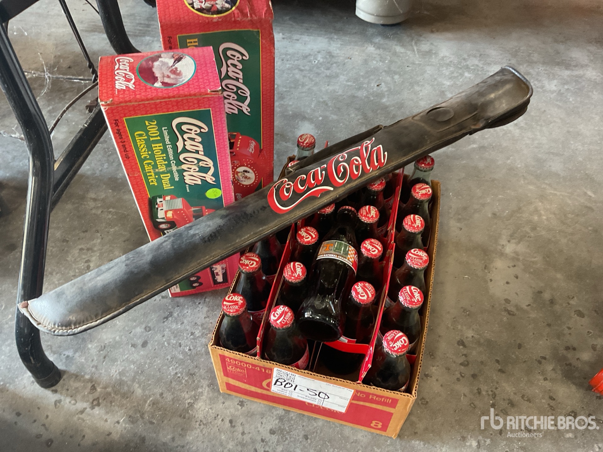 1 Case Coca Cola UT Bottles w/ Misc. Coca Cola Collectibles
