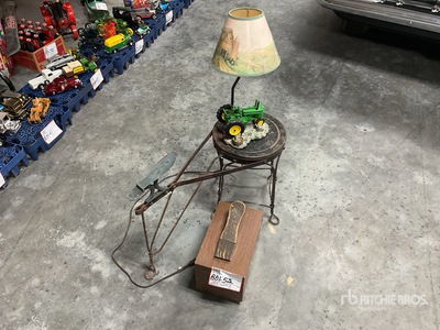 John Deere Lamp w/ shoe shine kit Antiques