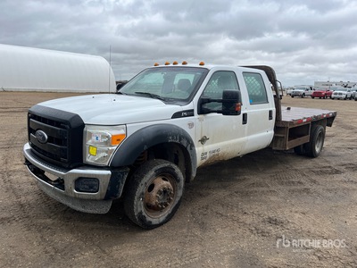 2012 Ford F-550 XL 4x4 Crew Cab Flatbed Truck
