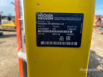 2021 Wacker DPU 6555He Vibratory Plate Compactor