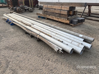 Quantity of (6) 6 in Aluminum Tuyau (Unused)