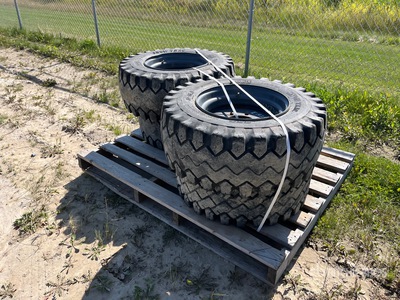 Quantity of (4) BKT 12-16.5 Tires - Fits Skid Steer
