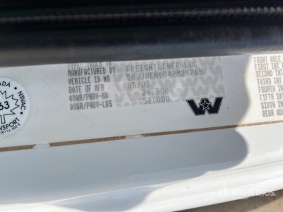 2004 Western Star 4900FA 6x4 T/A Dump Truck