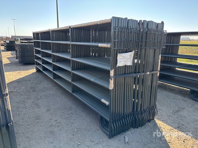 Quantity of (24) 2025 BYT PNL180 18 ft x 5 ft 6 in 6 Rail Livestock Panel (Unused)