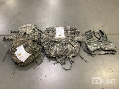 (23) Fighting Load Carriers, (5) Large Field Packs & Assorted Items