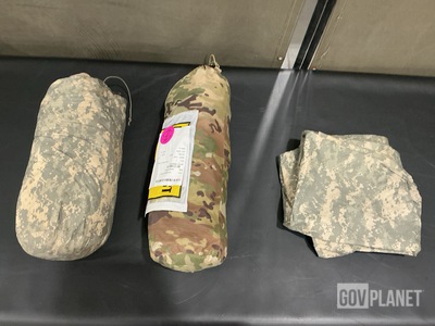 (43) Tarpaulins, (4) ICS Improved Combat Shelters & Assorted Items