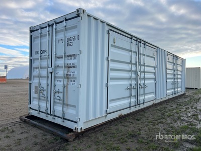 2022 40 ft High Cube Multi-Door Skid Mounted Storage Container