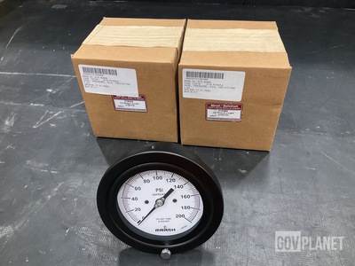 (44) Bellofram P18054 Dial-Indicating Pressure Gages