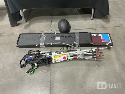 (1) Time Clock, (5) Helmets & Assorted Items