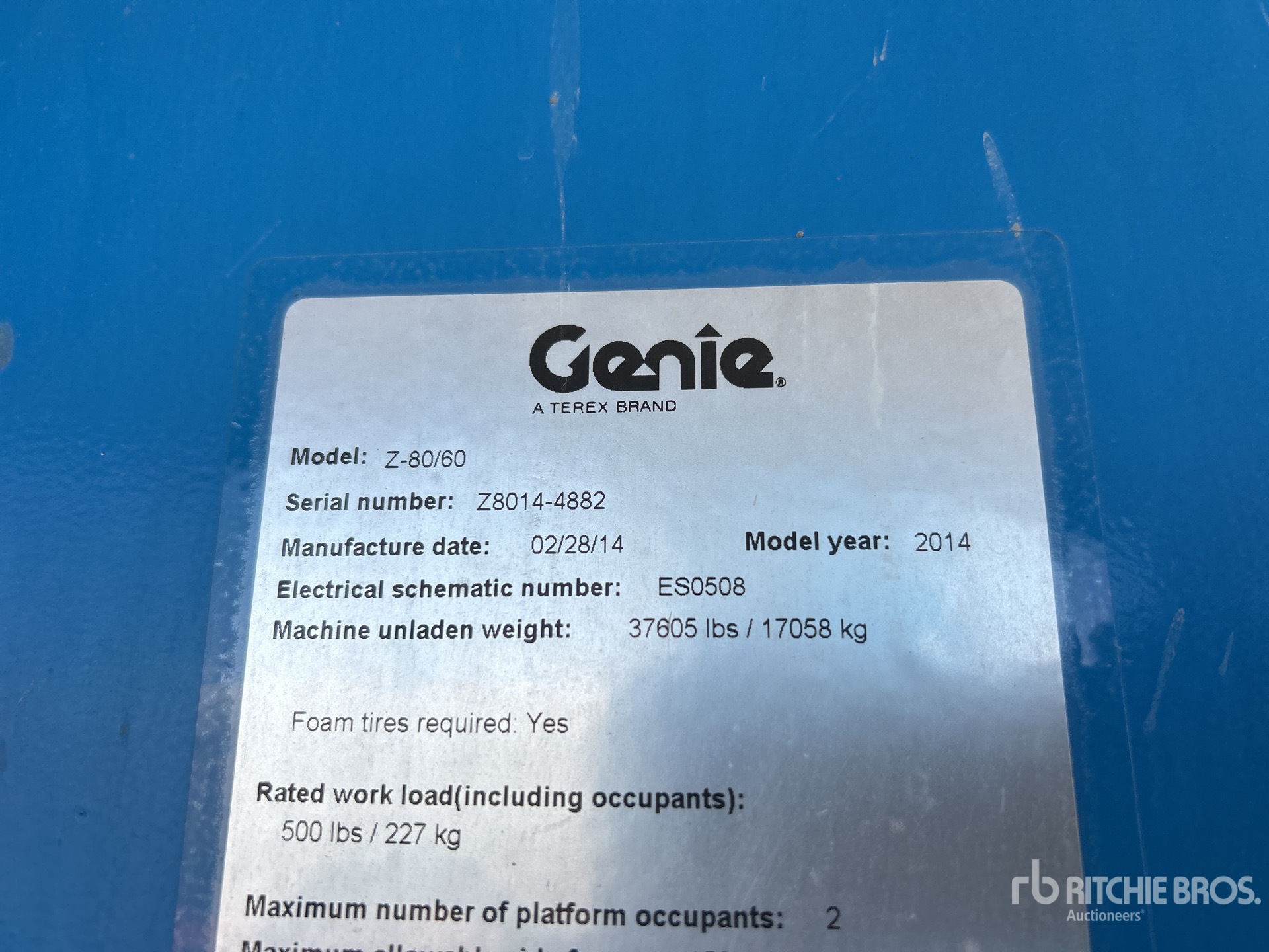2014 Genie Z80/60 Plataformas Elevadoras Articuladas