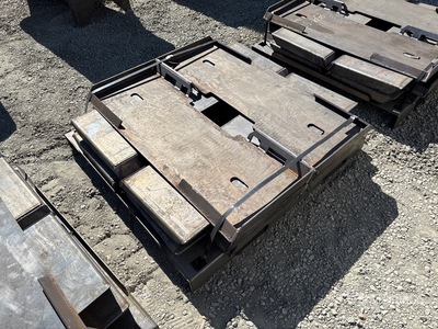 Quantity of (10) 2025 Kit Containers QT-F-BLANK Skid Steer Attachment Mounting Plate