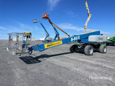 2017 Genie S-80X 4WD Diesel Telescopic Boom Lift