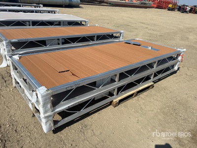 Quantity of (2) 2025 BYT BDF410 4 ft x 10 ft Aluminum Boat Dock Section Kit (Unused)