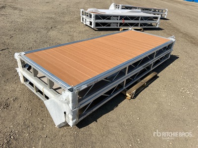 Quantity of (2) 2025 BYT BDF410 4 ft x 10 ft Aluminum Boat Dock Section Kit (Unused)