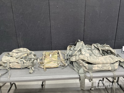 (4) Large Field Packs, (28) Hydration System Carriers & Assorted Items