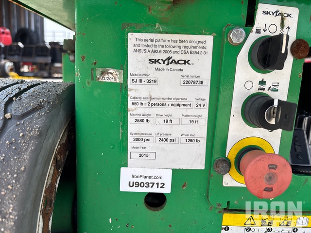 ELEVADOR TIJERA 2015 SKYJACK SJIII3219