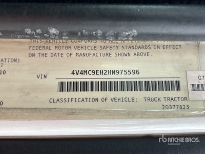 2017 Volvo VNM 6x4 T/A Day Cab Truck Tractor (Inoperable)