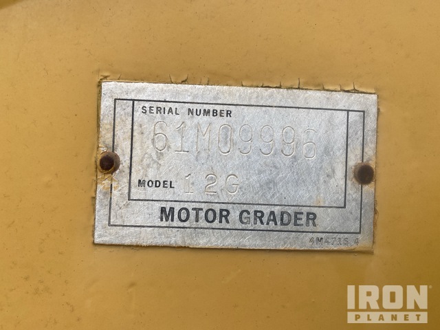 MOTOCONFORMADORA CATERPILLAR 12G 1982