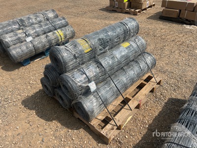 Quantity of (6) 2024 BYT FFC762 330 ft x 4 ft Galvanized Fencing (Unused)
